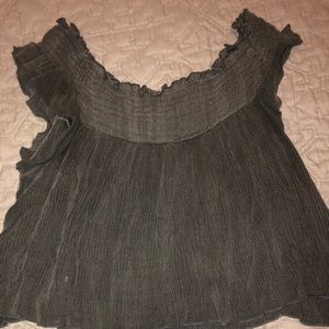 Grey off the shoulder top